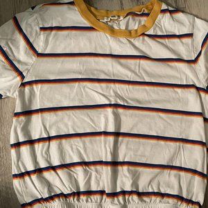 Vans retro blue/white/red/white stripped top